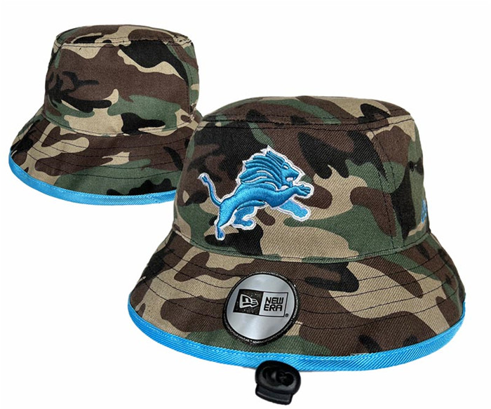 Detroit Lions Salute To Service Stitched Bucket Fisherman Hats 033